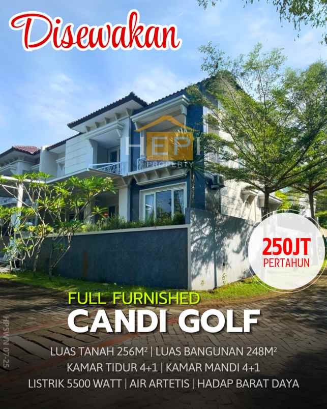 disewakan rumah candi golf semarang