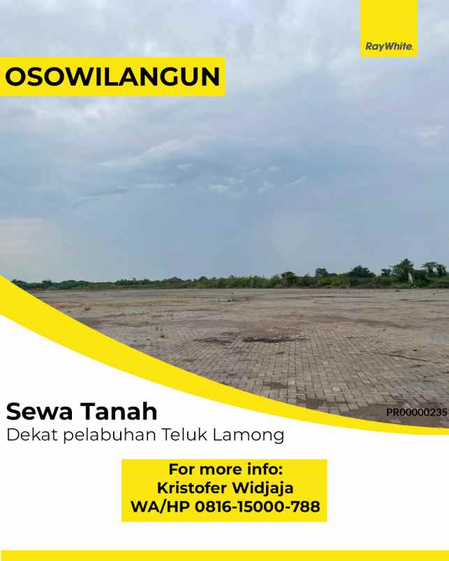 disewakan tanah tambak osowilangun