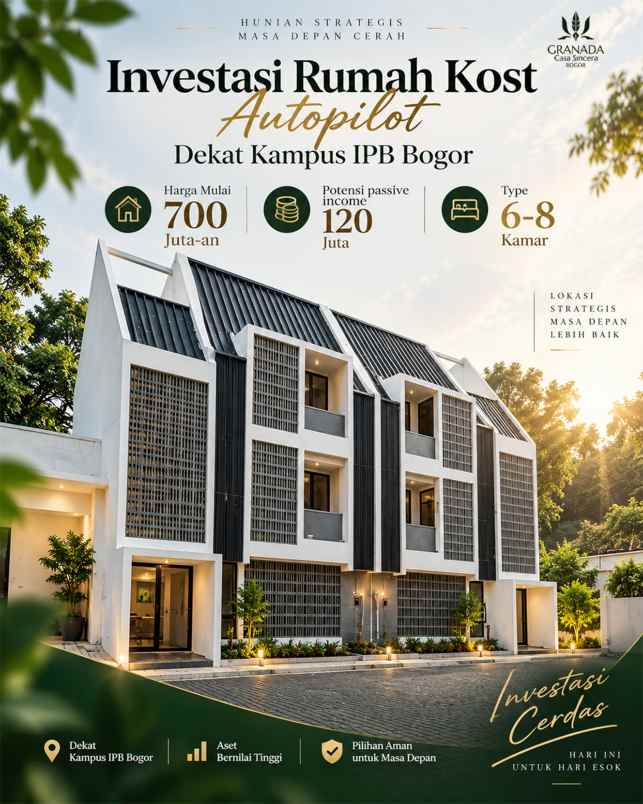 investasi rumah kos autopilot di ring 1 ipb bogor