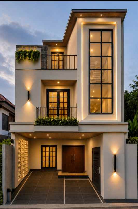jual rumah modern kontemporer di brigif jagakarsa