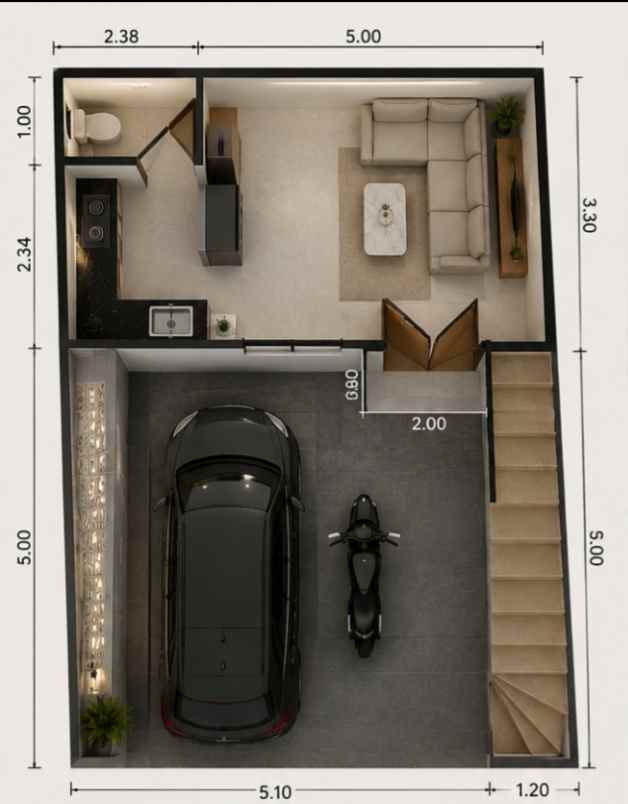 jual rumah modern kontemporer di brigif jagakarsa