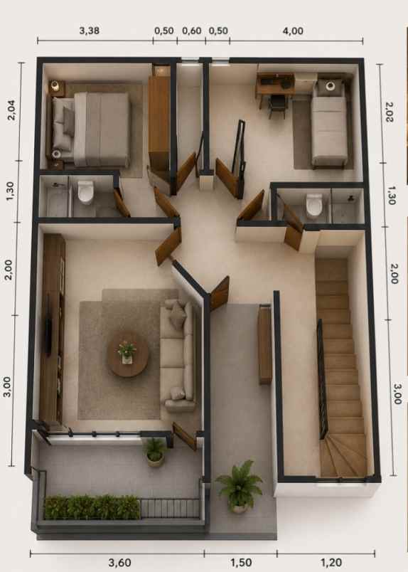 jual rumah modern kontemporer di brigif jagakarsa