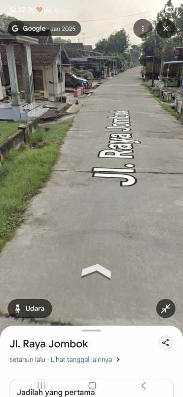 jual tanah pekarangan strategis 0 jalan