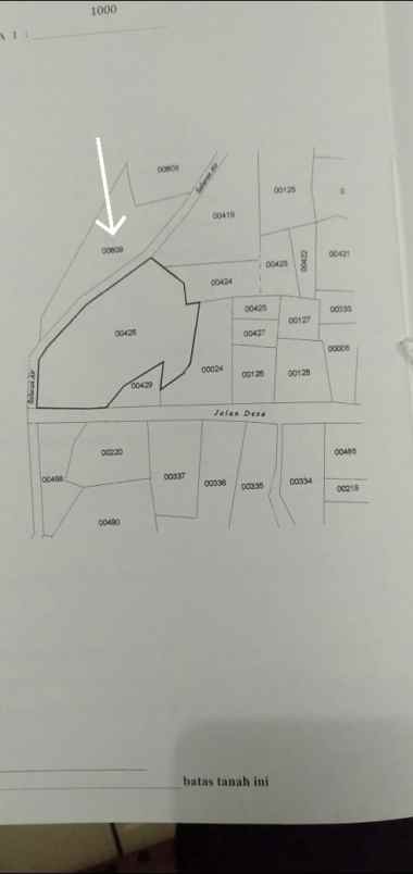 lahan kebun strategis nempel jln desa