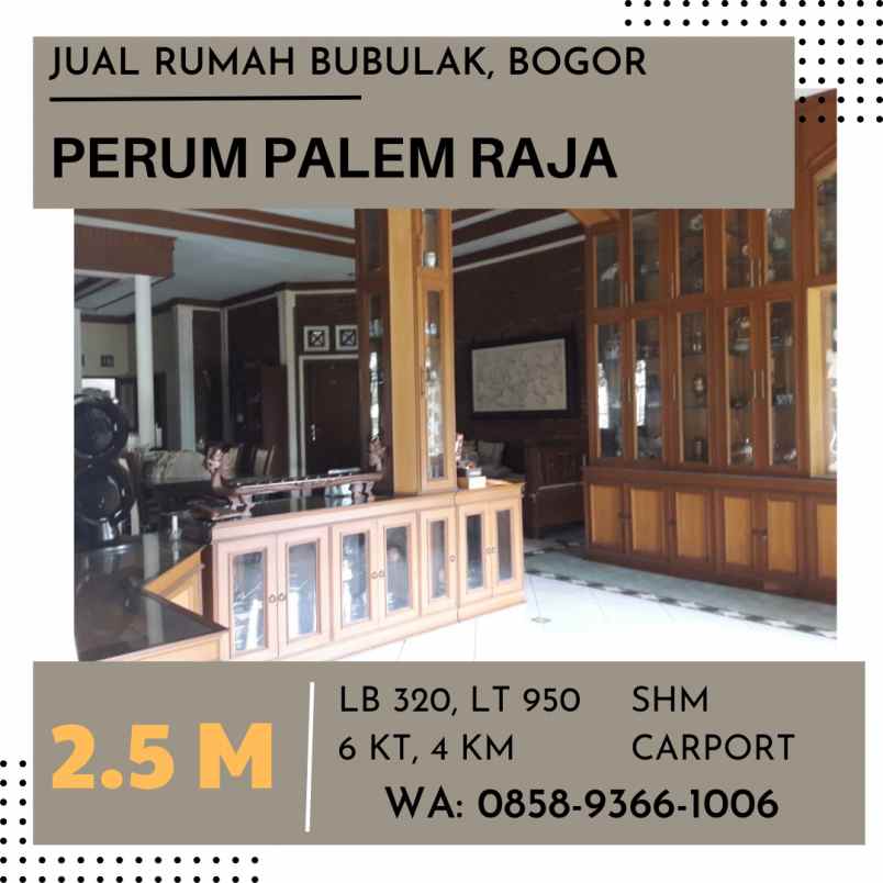 rumah bogor barat bubulak rasa villa luas dan nyaman