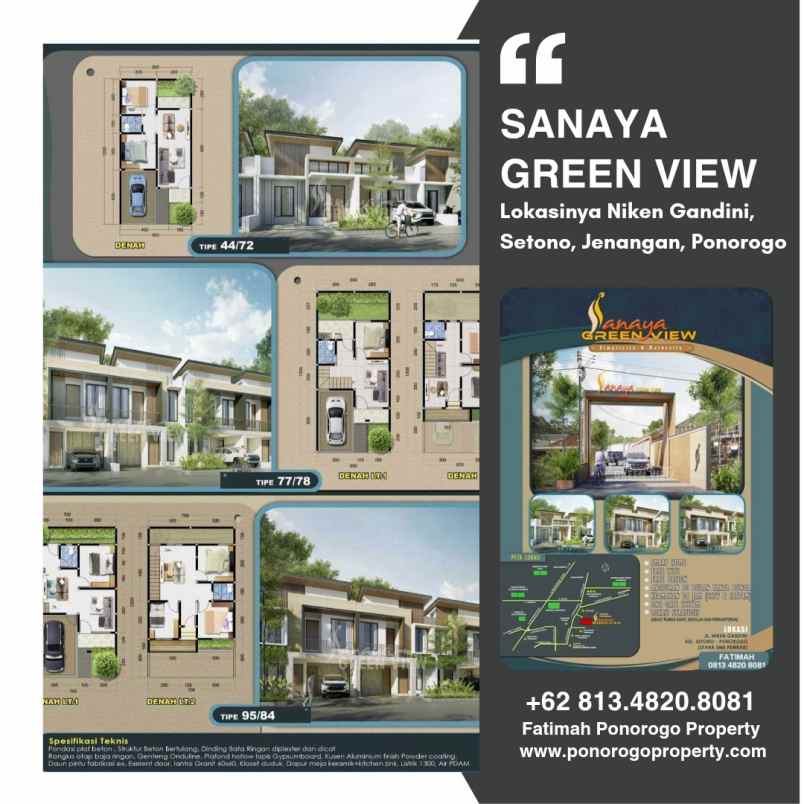 rumah dijual 2 lantai syariah ponorogo