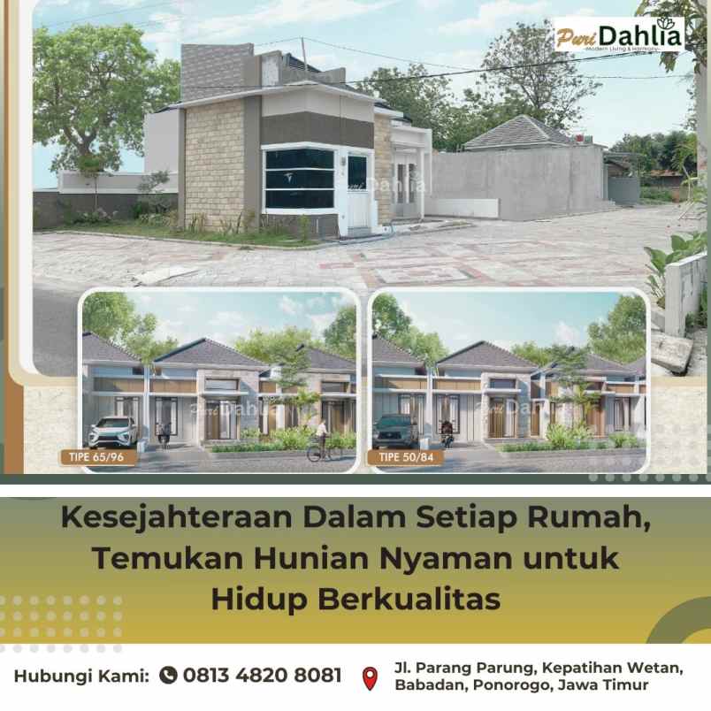 rumah minimalis satu lantai syariah ponorogo