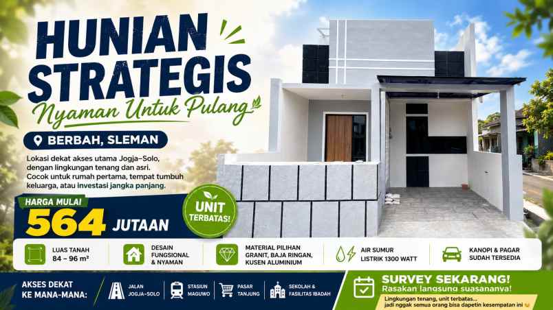 rumah modern di berbah mulai 564 jutaan