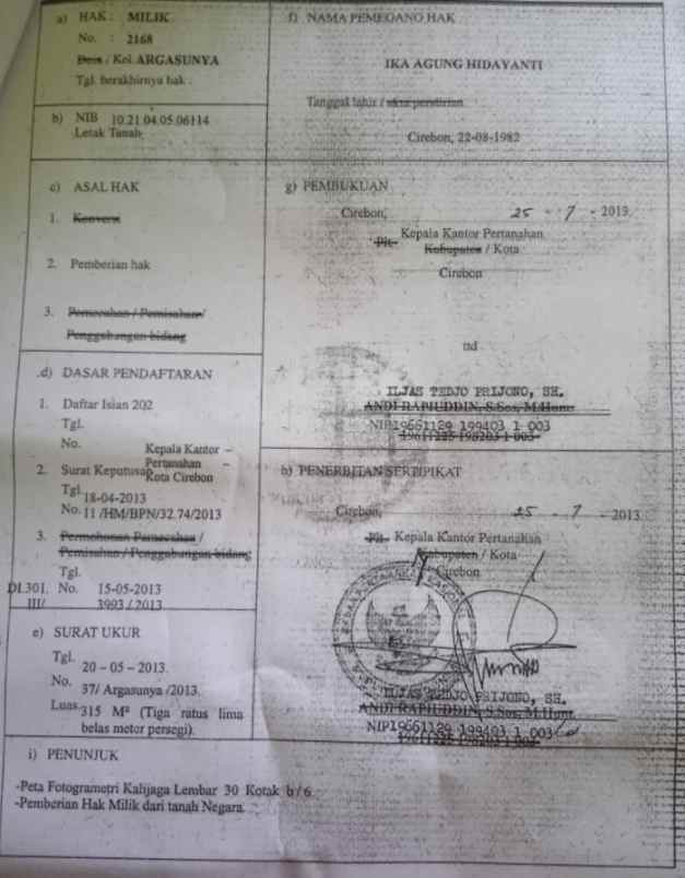 tanah desa karang anyar