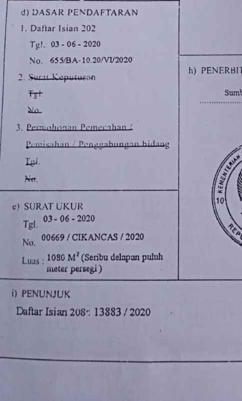 tanah jln cikancas durajaya