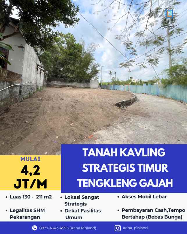 tanah kavling 3 menit stadion maguwoharjo