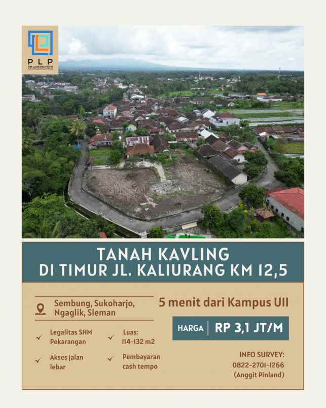 tanah kavling murah dekat kampus uii jalan kaliurang