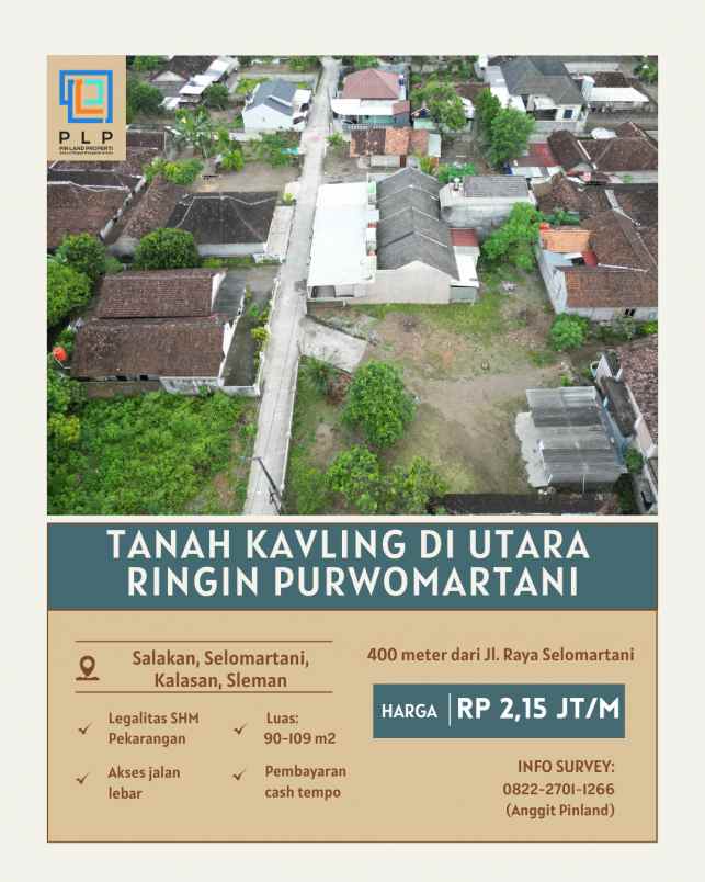 tanah kavling strategis di utara ringin purwomartani
