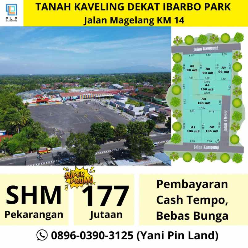 tanah murah dekat ibarbo park jalan magelang km 14