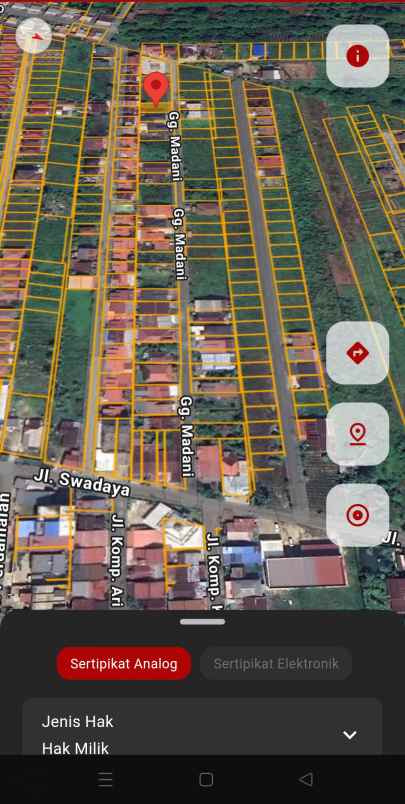 tanah siap bangun jalan swadaya gang madani