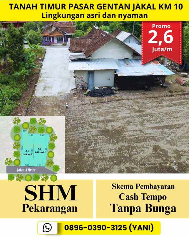 tanah timur pasar gentan jalan kaliurang km 10