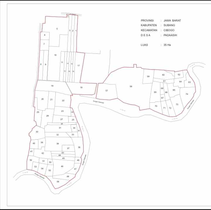 tanah untuk zona industri gudang dll cibogo subang