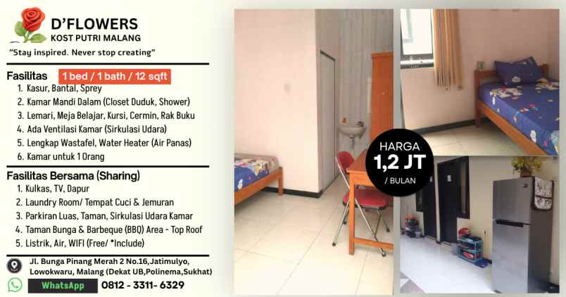 d flowers kost putri exclusive kota malang