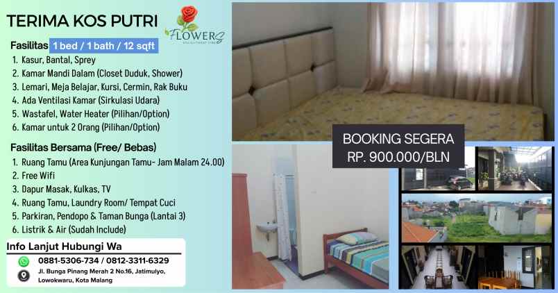 d flowers kost putri exclusive kota malang