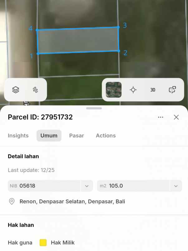 dijual 1 are jl sanghyang gg indra buduk mengwi
