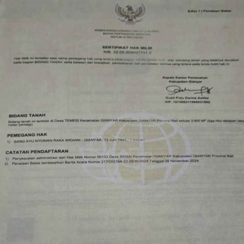 dijual 38 are jl bypass bagus mantra temesi gianyar
