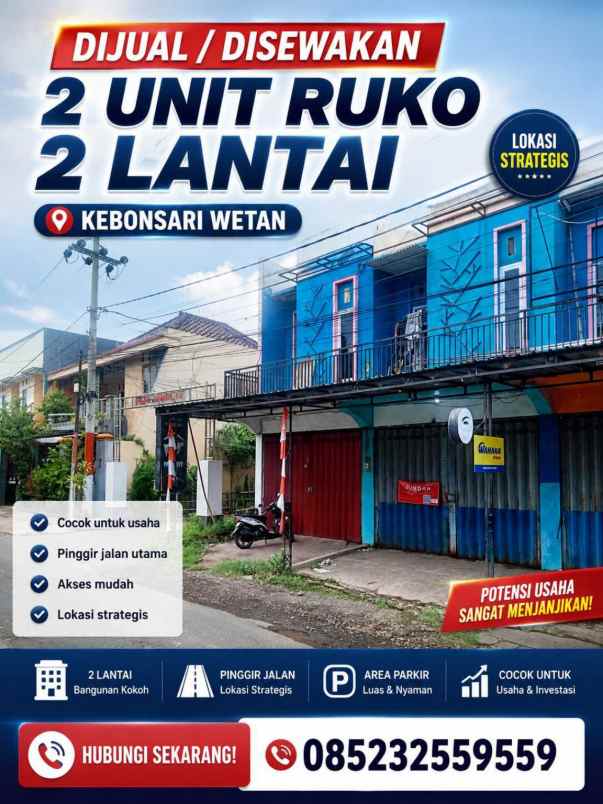 dijual ruko gudang kantor jalan sunan muria