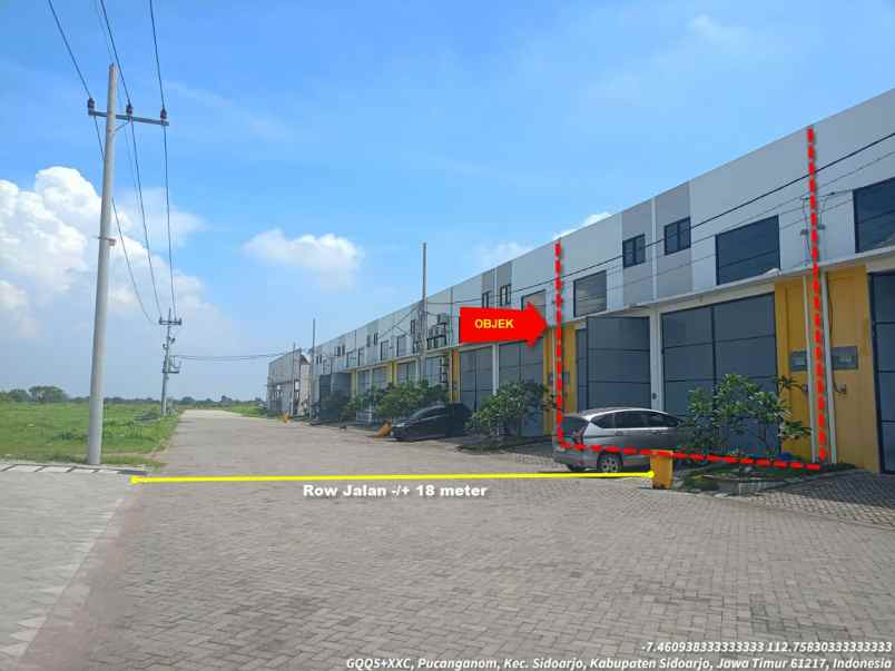 dijual ruko gudang kantor komplek pergudangan safe n