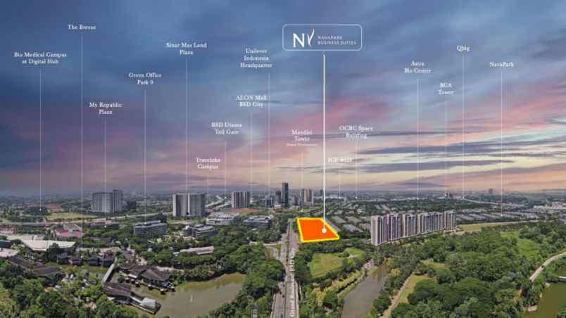 dijual ruko gudang kantor nava park bsd