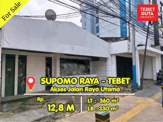 dijual ruko gudang kantor supomo tebet