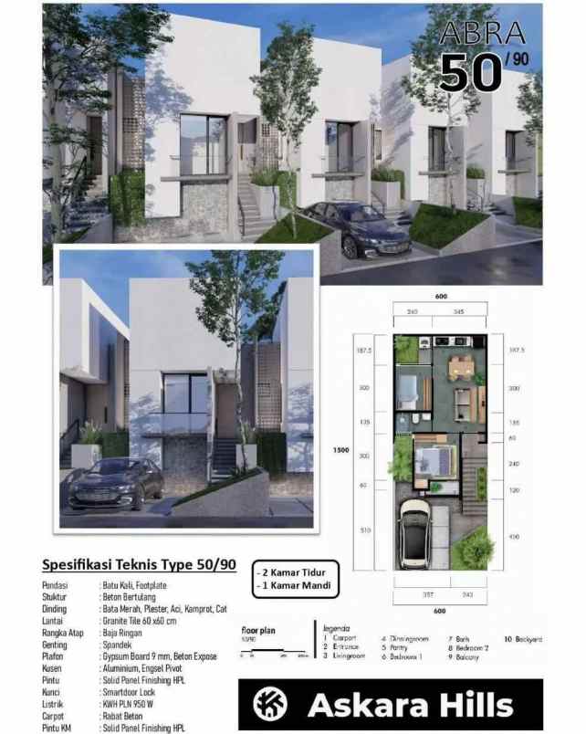 dijual rumah baru 5 menit ke alun alun kota cimahi