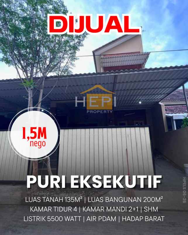 dijual rumah di puri eksekutif semarang