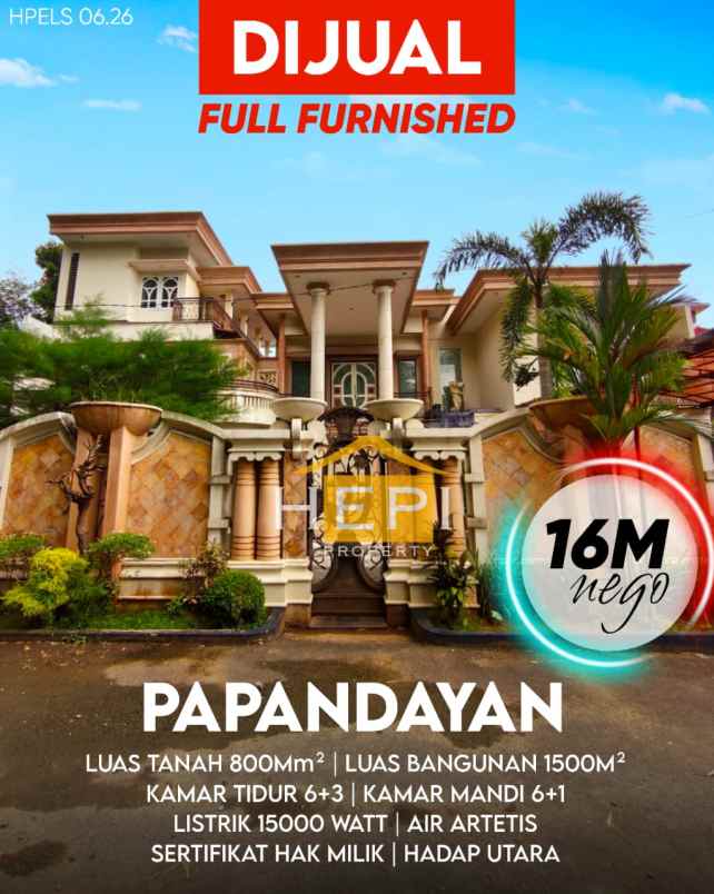 dijual rumah full furnished di papandayan semarang