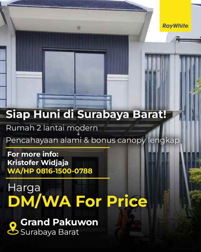 dijual rumah gladstone grand pakuwon