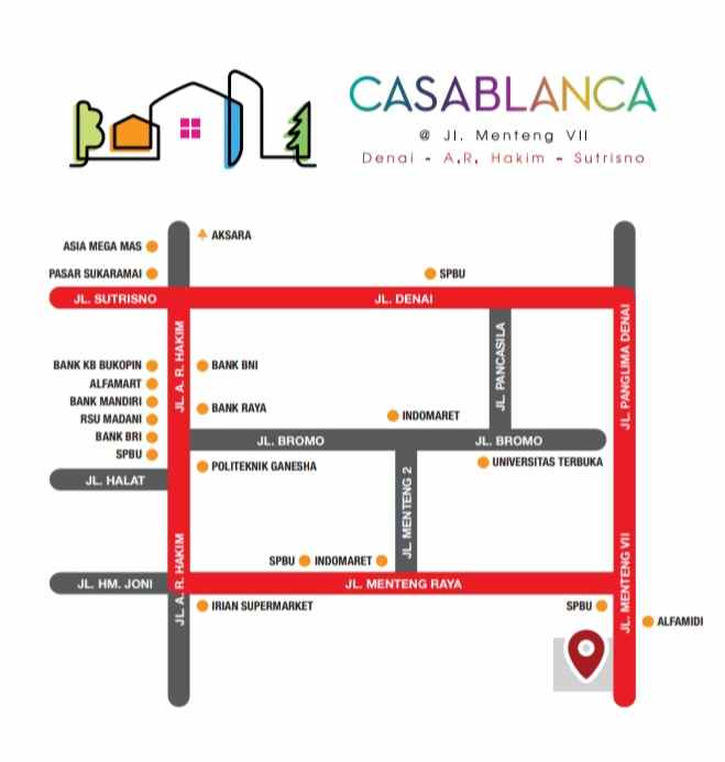 dijual rumah jalan menteng 7 denai ar