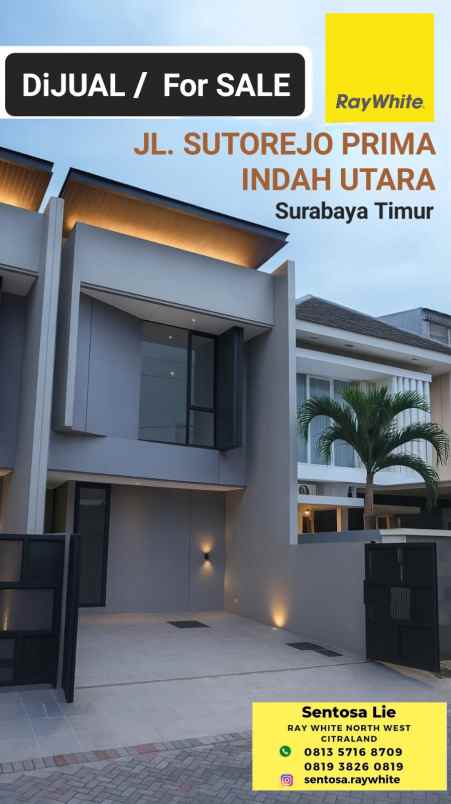 dijual rumah jalan sutorejo prima indah