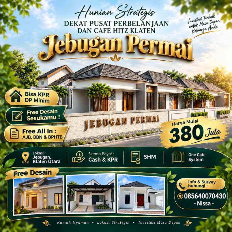 dijual rumah jebugan klaten utara