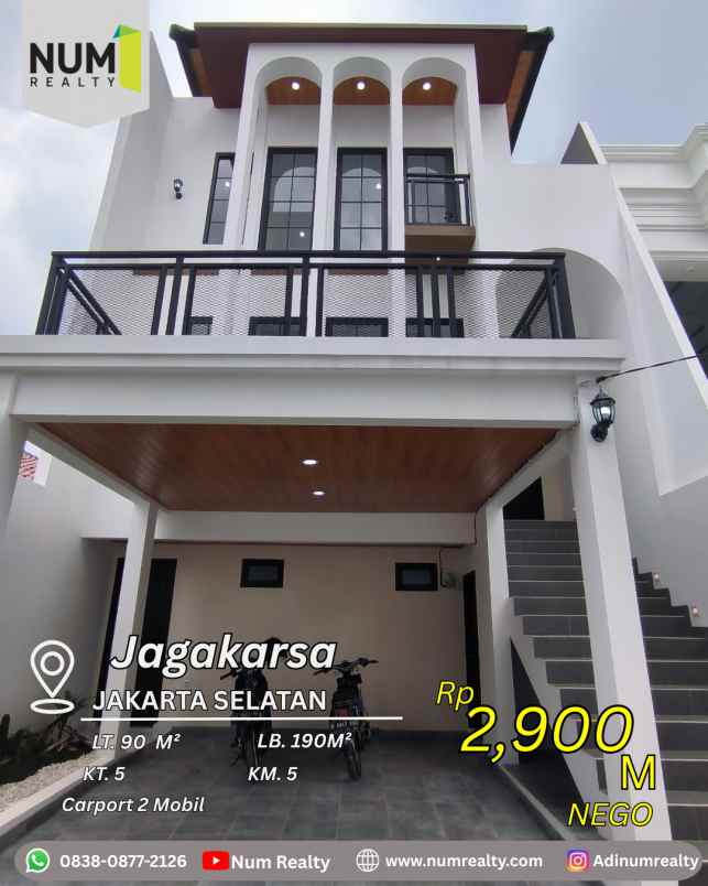 dijual rumah jl moch kahfi 1