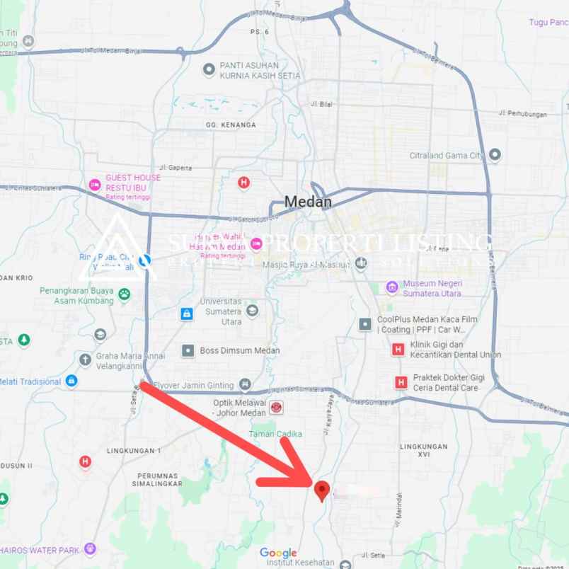 dijual rumah komplek medan resort city