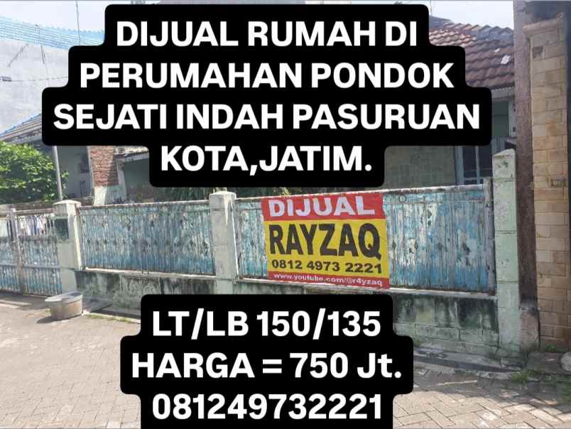 dijual rumah perumahan pondok sejati