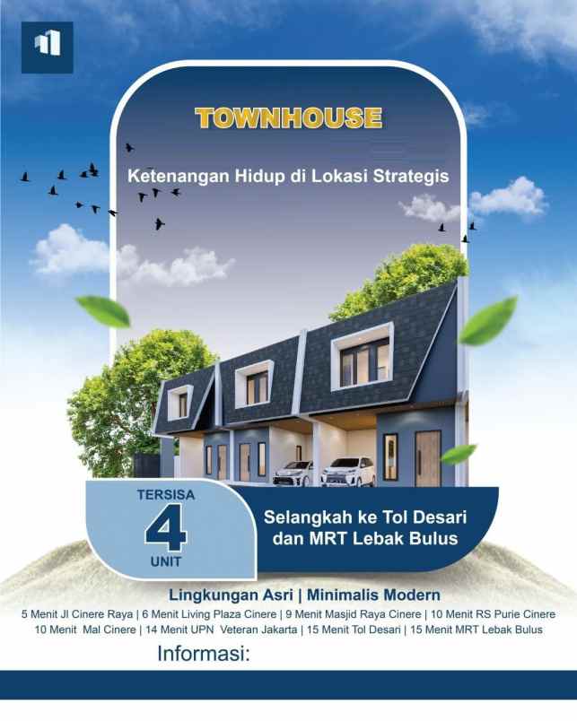 dijual rumah pondok cabe ilir