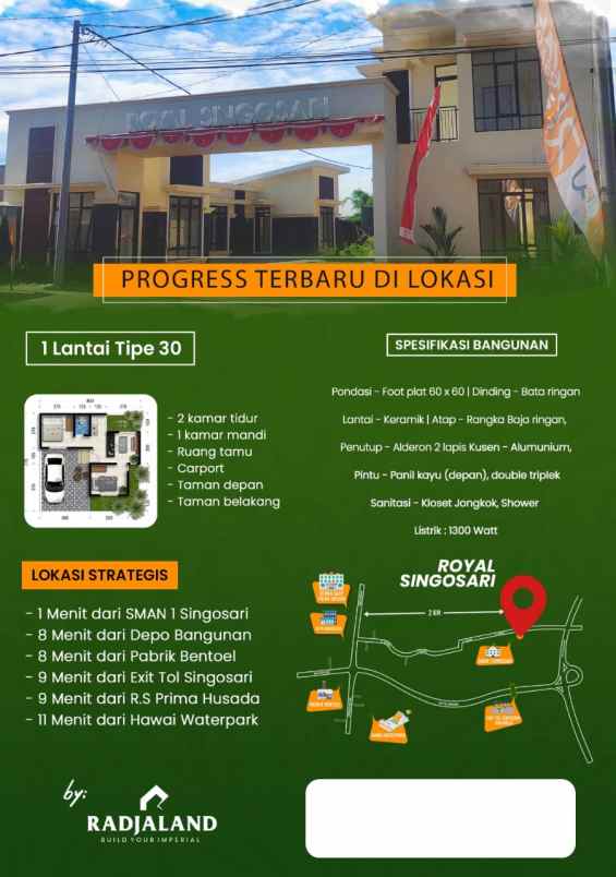 dijual rumah royal singosari