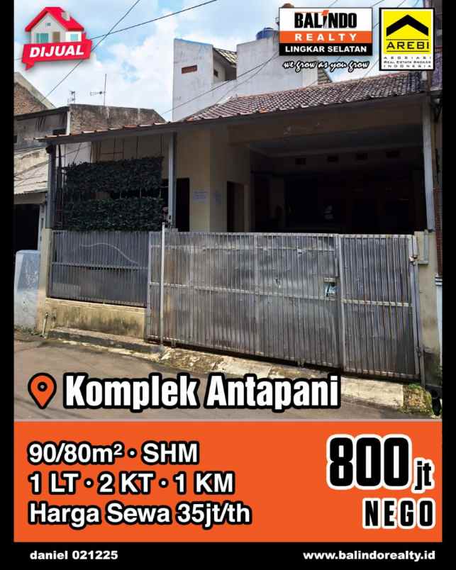 dijual rumah sewa murah