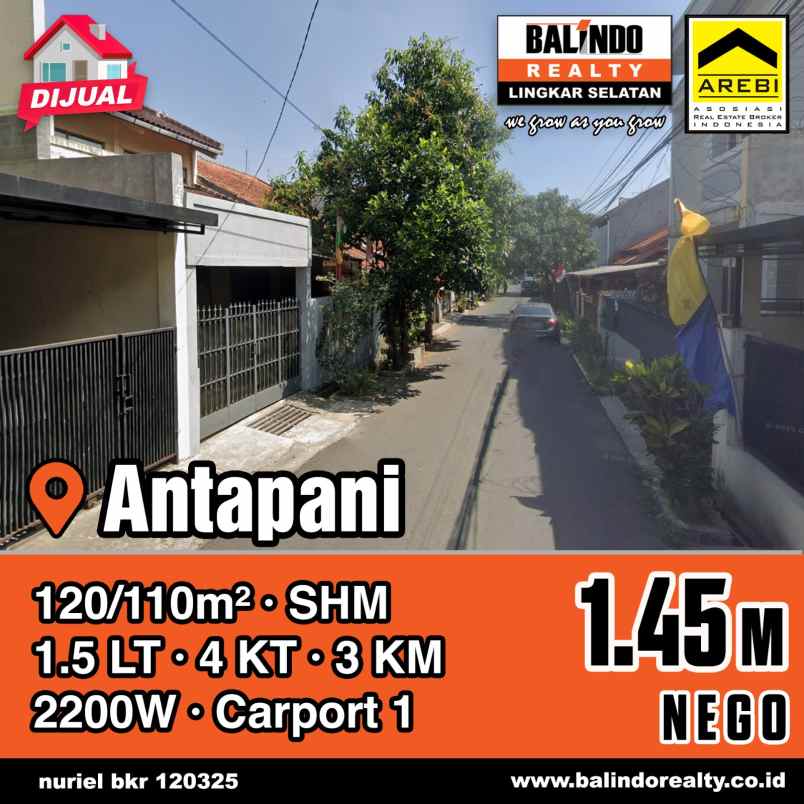 dijual rumah strategis di antapani