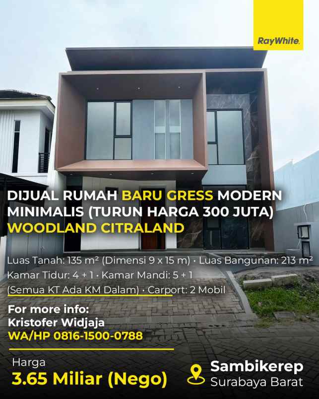 dijual rumah woodland citraland