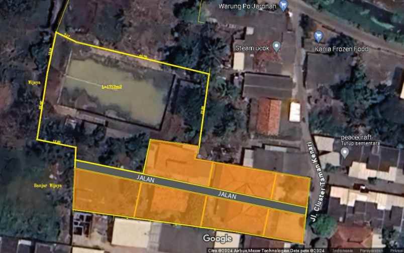 dijual tanah area banjar wijaya poris