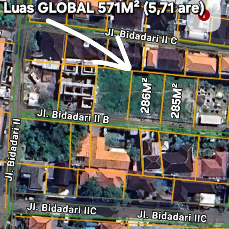 dijual tanah bidadari