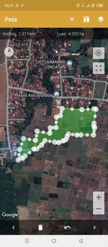 dijual tanah dasrah jenggawa kab jember