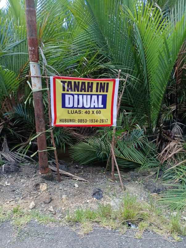 dijual tanah di kec pasangkayu kab mamuju utara