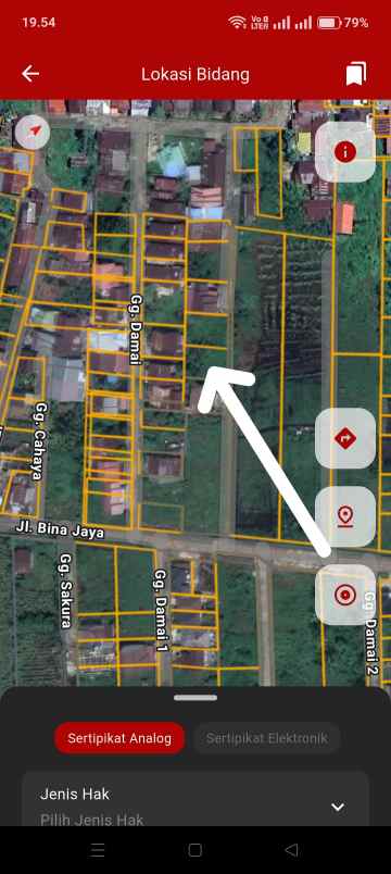 dijual tanah jalan bina jaya