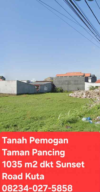 dijual tanah jalan taman pancing